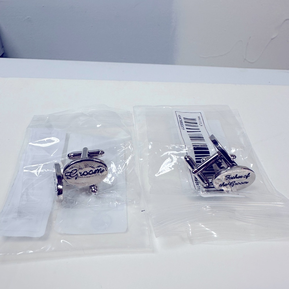 Silver Cuff Links - Groom